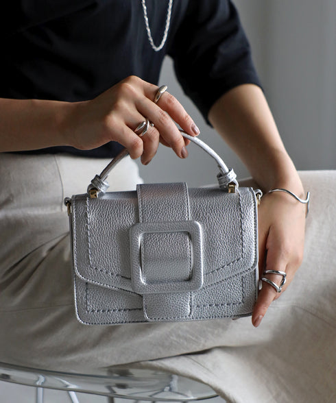 【雑誌掲載】2WAYスクエアバックルショルダーバッグ 12-1091